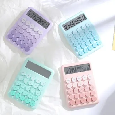Circular Machine Calculators Large Display Mechanical Dot Keyboard Back To School Supplies