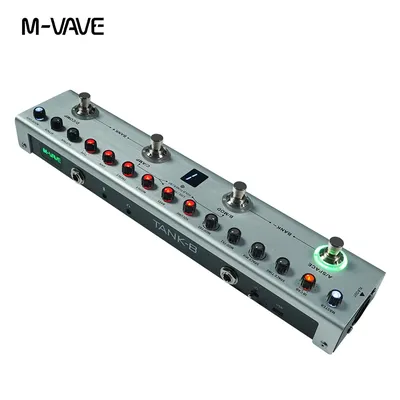 M-VAVE Tank-B BASS Multi-Effects Pedal Rechargeable 36 Presets 9 Preamp Slots 8 IR Cab Slots