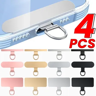 Anti-lost Stainless Steel Phone Lanyard Patch Gasket Thin Metal Phone Hanging Cord Tether Tabs