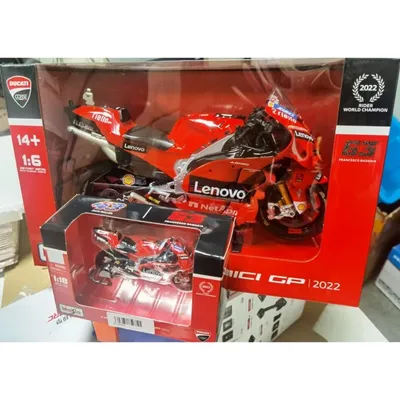 1/6 Maisto 2022 GP Team World Champion Ducati Racing Moto Car Simulation Alloy Model #63 Franceeco