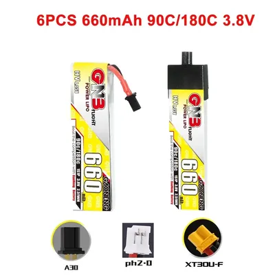 GAONENG GNB 3.8V 660mAh 1S 90C/180C HV Lipo Battery With A30 Plug For Cetus Pro FPV Drone DIY