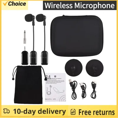 2.4G Wireless Instrument Microphone Receiver with Detachable Suction Cup for Guitar Violin Cello