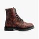 Heavenly Feet JUSTINA2 Woodland Print Womens Lace Up Boots Bark - Brown - Size UK 8 | Heavenly Feet Sale | Discount Designer Brands
