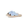 Pantolette TOMMY HILFIGER "CHAMBRAY ESPADRILLE MULE", Damen, Gr. 38, blau (hellblau), Baumwolle, casual, Schuhe, Plateau, Sommermode, Flats, Schlüpfschuh mit Bandagen in Flechtoptik