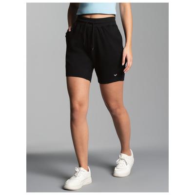 Bermudas TRIGEMA "TRIGEMA Bermuda mit praktischem Kordelzug", Damen, Gr. XXL, US-Größen, schwarz, 100% Baumwolle, Basic, Hosen Image