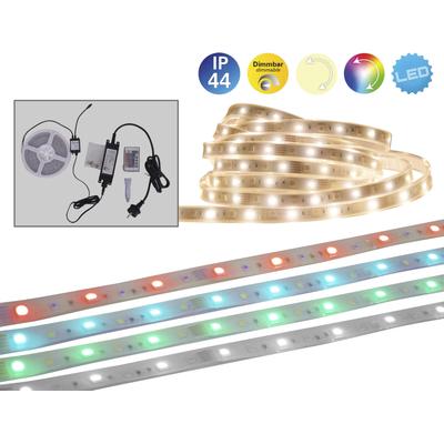 NÄVE LED Stripe "Outdoor", weiß, Kabellänge 330,00m x Gesamtlänge 5m, Lichterketten, Farbwechsel, Dimmfunktion, Fernbedi