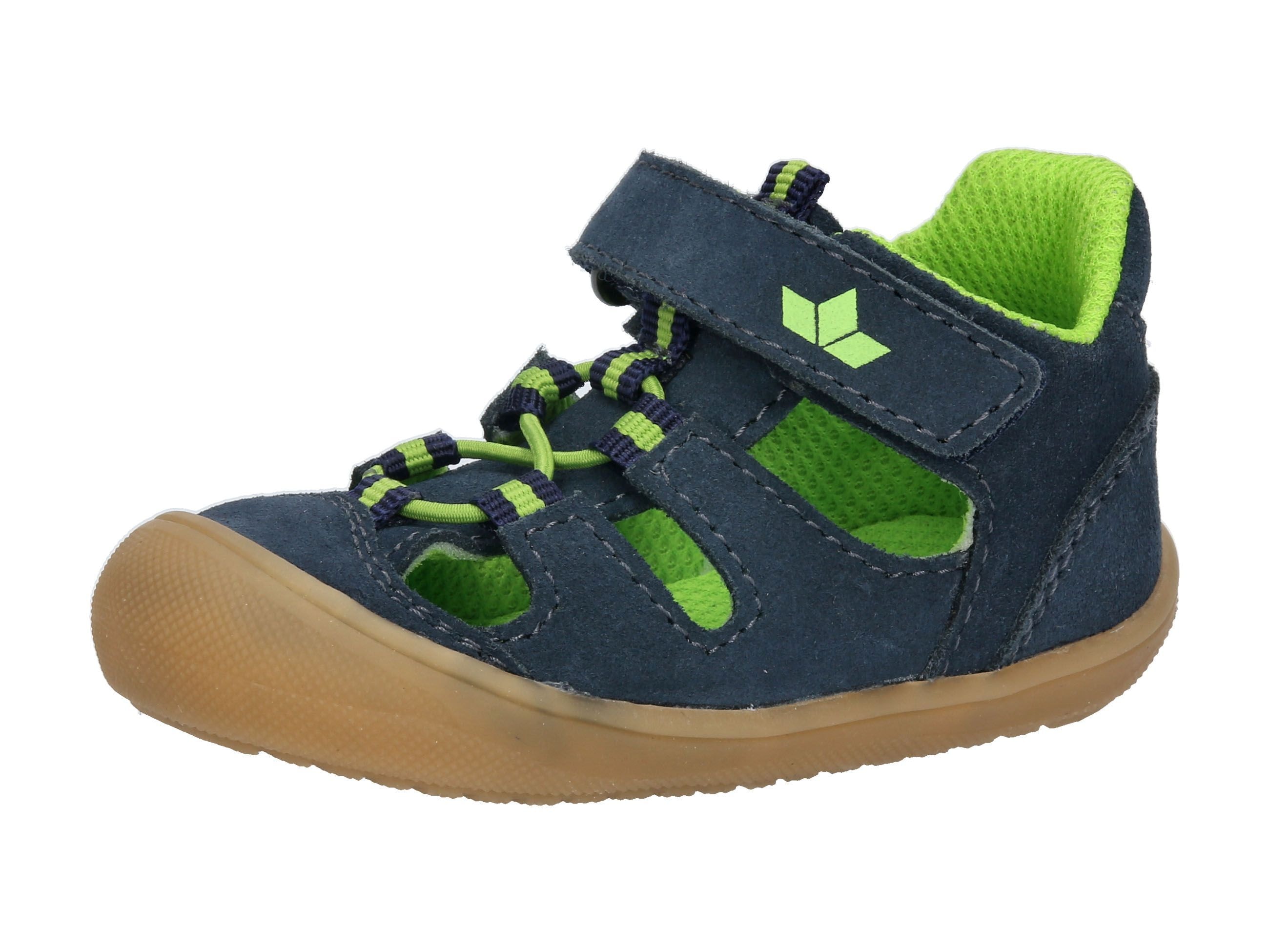 Lauflernschuh LICO "Lauflernschuh Gwen V", Baby, Gr. 21, blau, Veloursleder, Schuhe Lauflernschuh