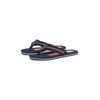 Zehentrenner TOMMY HILFIGER "CORPORATE HILFIGER BEACH SANDAL", Herren, Gr. 43, blau (dunkelblau), Textil, casual, Schuhe, Sommerschuh, Flats, Bequemschuh mit Streifen