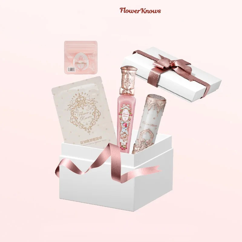 Blume weiß Make-up-Set Lippenstift-Set Make-up Rouge Vitamin Lipgloss Entferner Tücher Lipgloss Großhandel Maquillaje Profesional Image