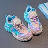 Echte Fotos neue Kuromi plus Größe gebrandmarkt Studentinnen weiches Mädchen Kinder Leinwand Schuhe Kind Kinder bunte leichte Skates chuhe