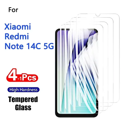 1-4 stücke Screen Protectors Für Xiaomi Redmi 14C 5G Gehärtetes Glas Kristall 9H HD Hohe Aluminium Anti Scratch fall Freundliche 6,88"