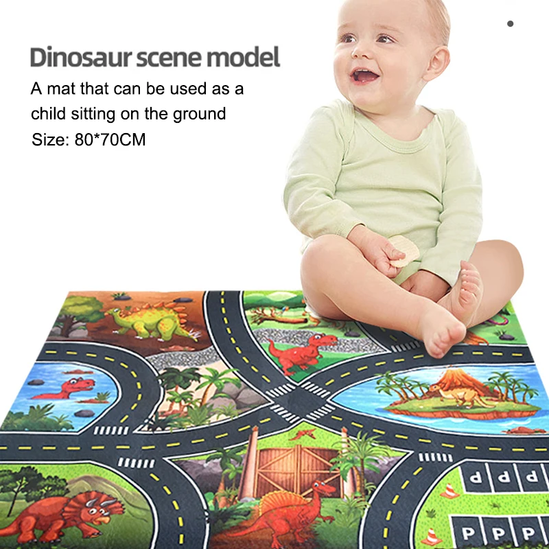 Spielzeug Spielmatte Dinosaurier Aktivität Spielmatte, Eltern-Kind-Interaktion Rollenspiel Teppich für Dino Toys Kinder Dinosaurier-Kollektion