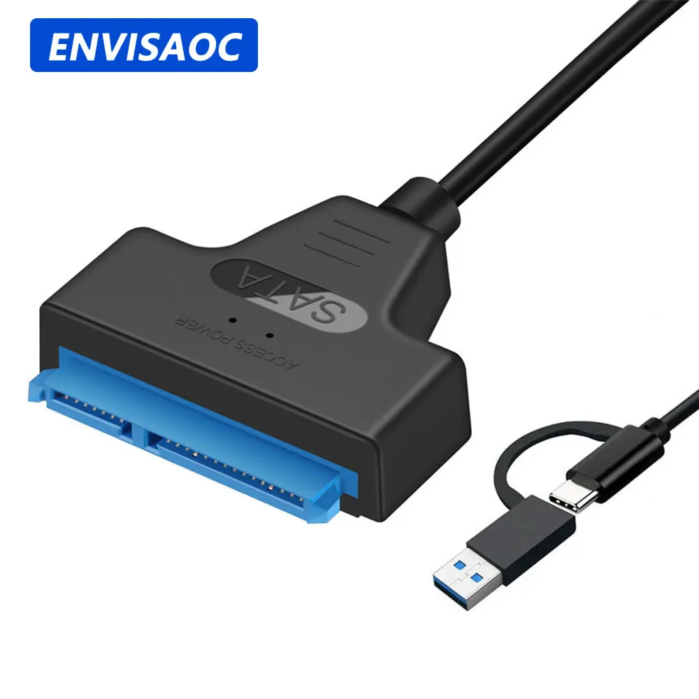 Cavo adattatore SATA a USB 3.0 USB-C per disco rigido SSD HDD esterno da 2,5 pollici Cavo SATA 3 22PIN USB 2.0 a SATA III fino a 6 Gbps