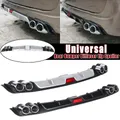 Diffusore posteriore universale Spoiler per paraurti Labbro posteriore Spoiler posteriore Spoiler per paraurti per auto Diffusore labbro con copertura per tubi di scappamento a 4 uscite