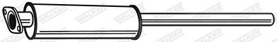 Walker Mittelschalldämpfer [Hersteller-Nr. 23210] für Ford, Volvo Image