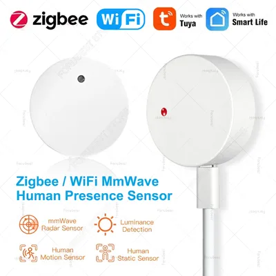 ZigBee Wifi MmWave Human Presence Motion Sensor Radar MmWave Human Detector Motion Detector Tuya Hub