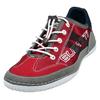 Slip-On Sneaker BUGATTI, Herren, Gr. 44, rot (rot, grau), Lederimitat, Textil, sportlich, Schuhe, Freizeitschuh, Halbschuh, Slipper mit Kontrastnähten- und besätzen