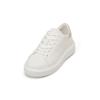 Sneaker MARC O'POLO "aus edlem Rindleder", Damen, Gr. 41, weiß cotton, sand, Obermaterial: 100% Leder, unifarben, Schuhe