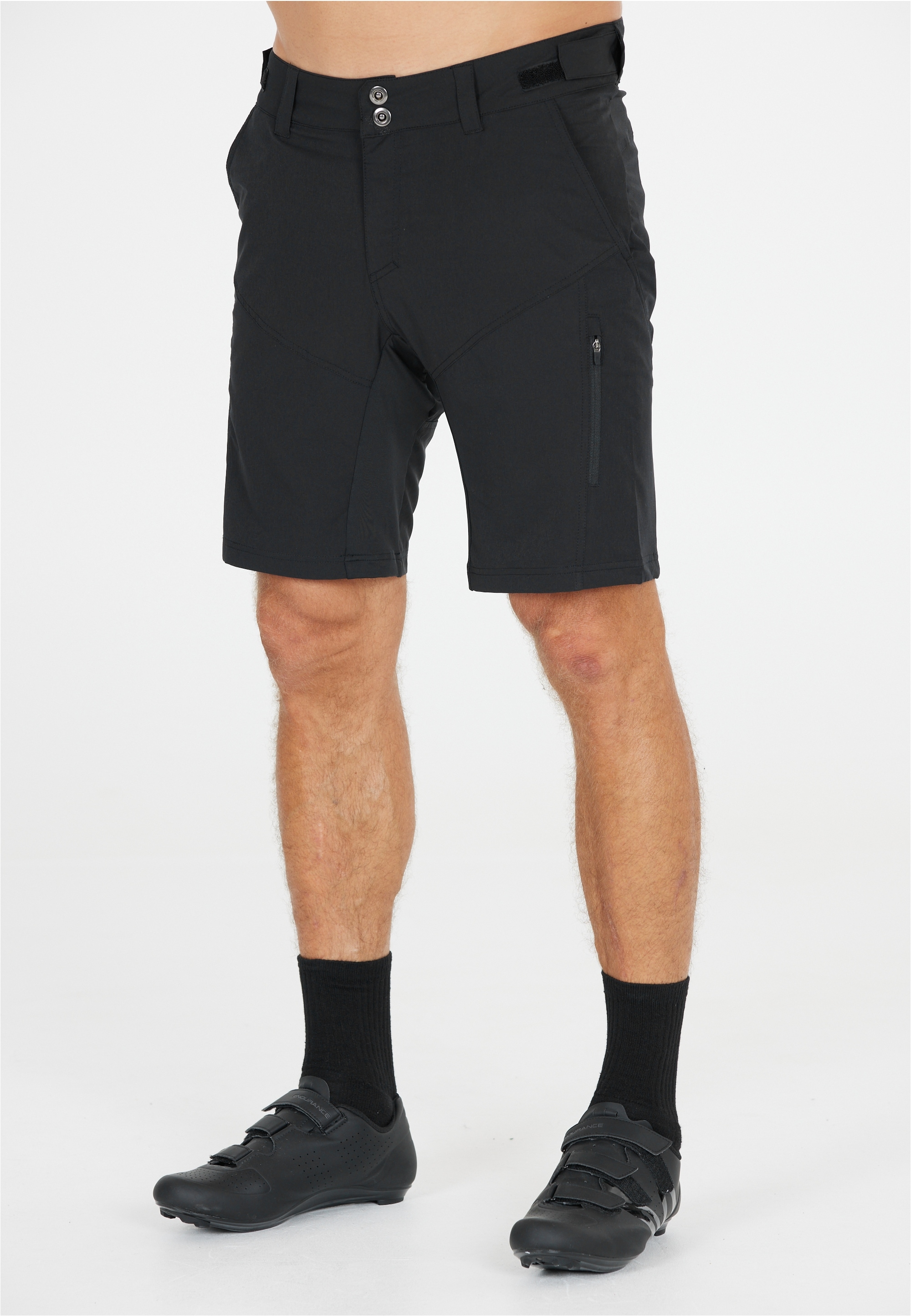Radhose ENDURANCE "Benal", Herren, Gr. M, US-Größen, schwarz, 92% Polyester, 8% Elasthan, unifarben, Sportlich, kurz, Hosen, im praktischen 2-in-1-Design Image