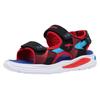 Sandale KANGAROOS "K-SLS Ruffy", Gr. 32, blau (jet schwarz, fiery rot), Synthetik, Textil, sportlich, Schuhe, mit Blinkfunktion