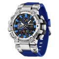 SANDA – Montre digitale homme avec grand cadran, sport extérieur, lumineuse, alarme, calendrier, chronographe