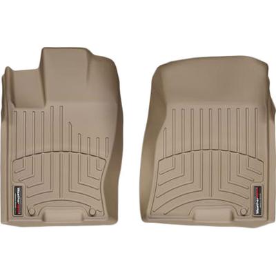 Weathertech Floor Mats Made of Rubberized Thermoplastic Polyolefins Tan Molded Liner FloorLiner Series, Front Row, 451821