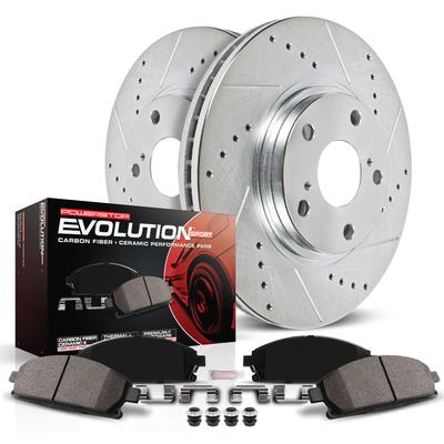 Powerstop Brake Disc & Pad Kit Z23 Evolution Sport Series, Front, 3-year / 36000-mile limited warranty K7701