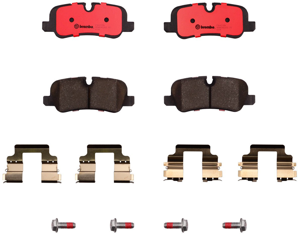 Brembo Brake Pad Set NAO Series, Rear, 2-year limited warranty P44019N