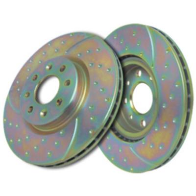 EBC Brake Disc GD Sport Slotted & Dimpled, Front, 12-month or 10,000-mile limited warranty excluding wear tear race use GD1359