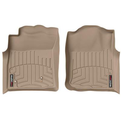 Weathertech Floor Mats Made of Rubberized Thermoplastic Polyolefins Tan Molded Liner FloorLiner Series, Front Row, 450211