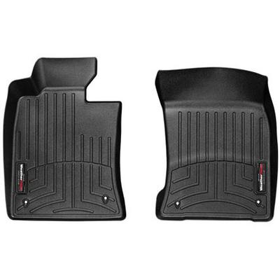 Weathertech Floor Mats Made of Rubberized Thermoplastic Polyolefins Black Molded Liner FloorLiner Series, Front Row, 444301