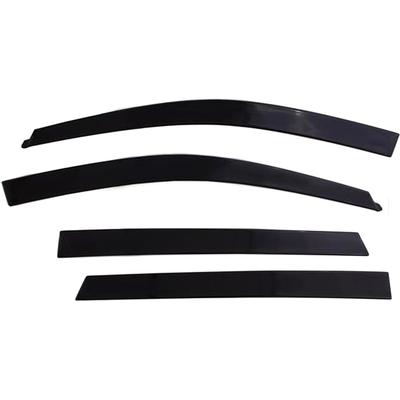 Ventshade Window Visor Tri-Flex ABS Plastic Matte Black External Tape Mount Type Seamless Series, Front & Rear, 774009