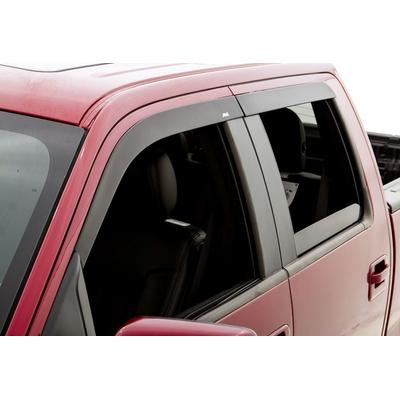 Ventshade Window Visor Tri-Flex ABS Plastic Matte Black In-Channel Mount Type Seamless Series, Front & Rear, 1774003