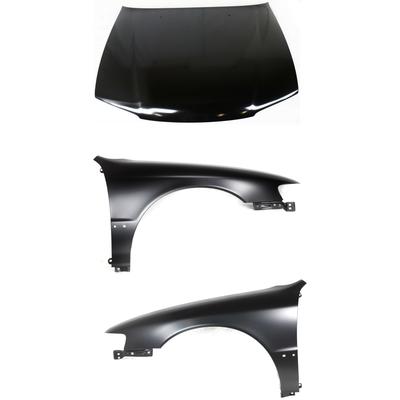 Replacement Hood Steel Primed, 1-year unlimited-mileage warranty KIT-111216-84