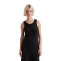Strickkleid MARC O'POLO DENIM "aus Organic-Cotton-Slub-Garn", Damen, Gr. XXS, Normalgrößen, schwarz, Obermaterial: 100% Baumwolle; Futter: 100% Nicht verfügbar, unifarben, relaxed fit lang, Rundhals, ohne Ärmel Rippbündchen, Kleider