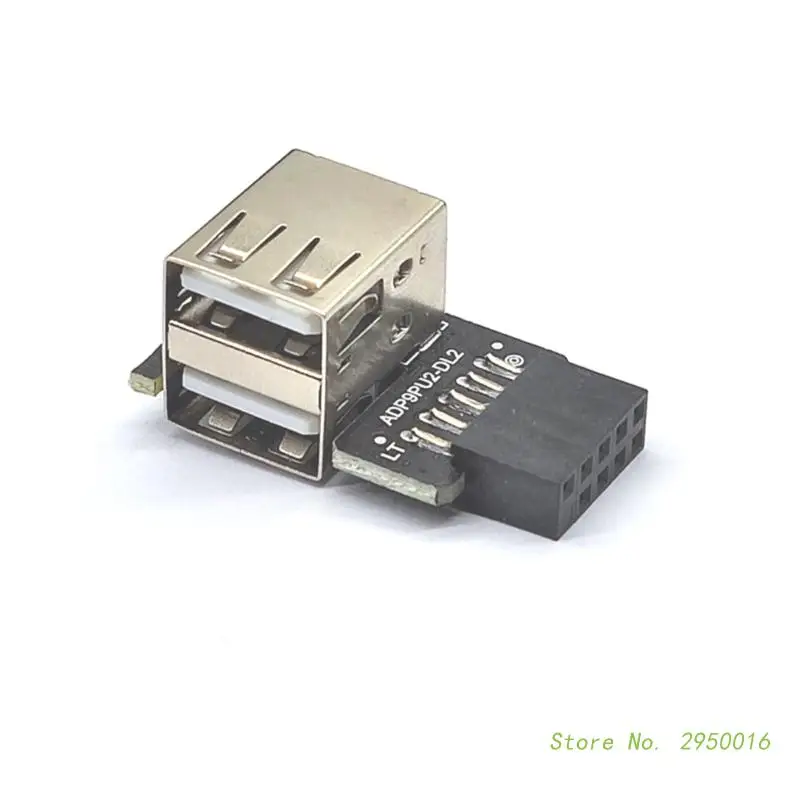 USB 2,0 Motherboard Header 9pin Motherboard zu USB Adapter Anschluss USB 2,0 a 9 Pin Buchse Konverter für drahtlose Maus Image