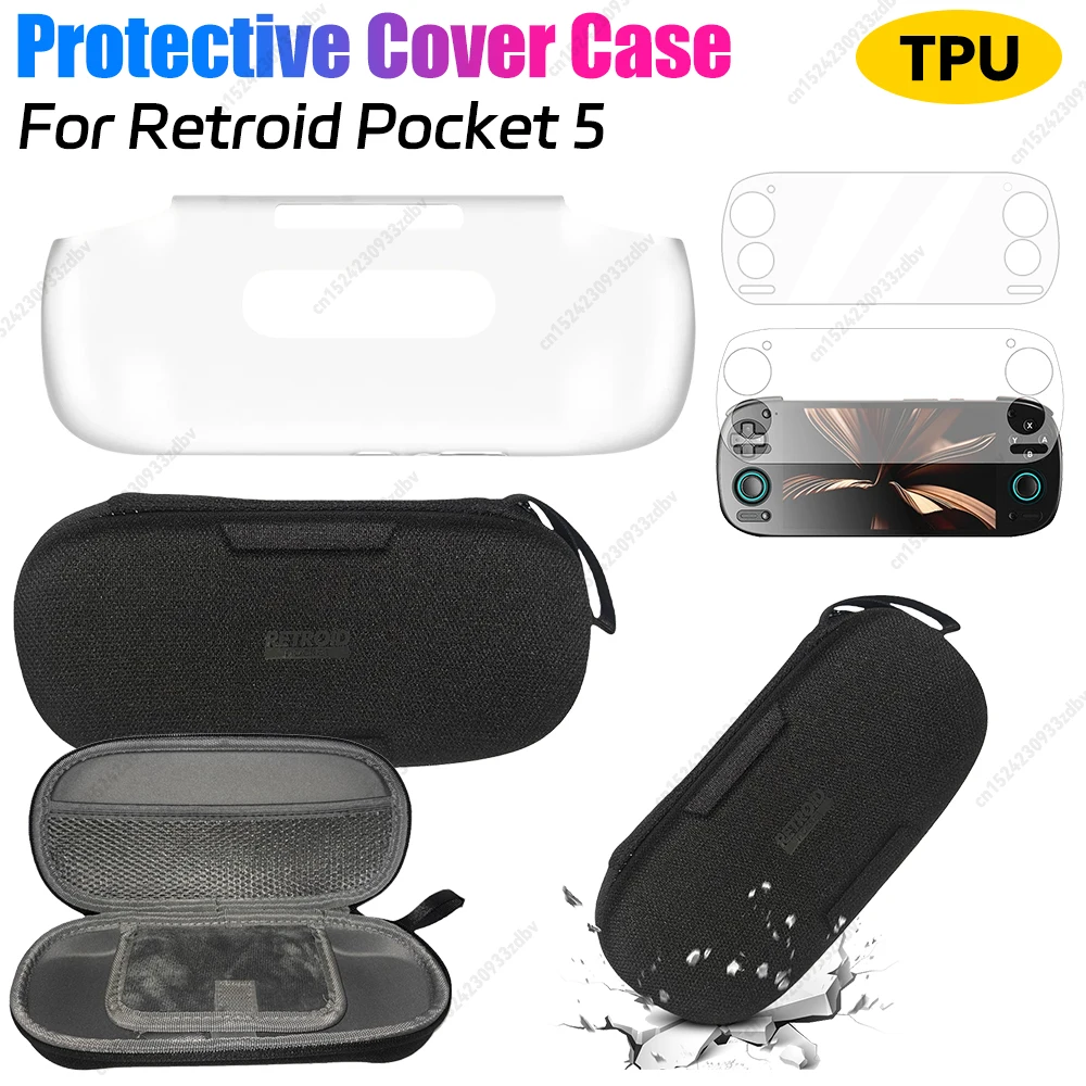 Für Retroid Pocket 5 Grip Protect TPU Shell Case Anti-Rutsch Soft Sleeve Cover für Retroid Pocket 5 Offizieller Grip Ständerhalter Image