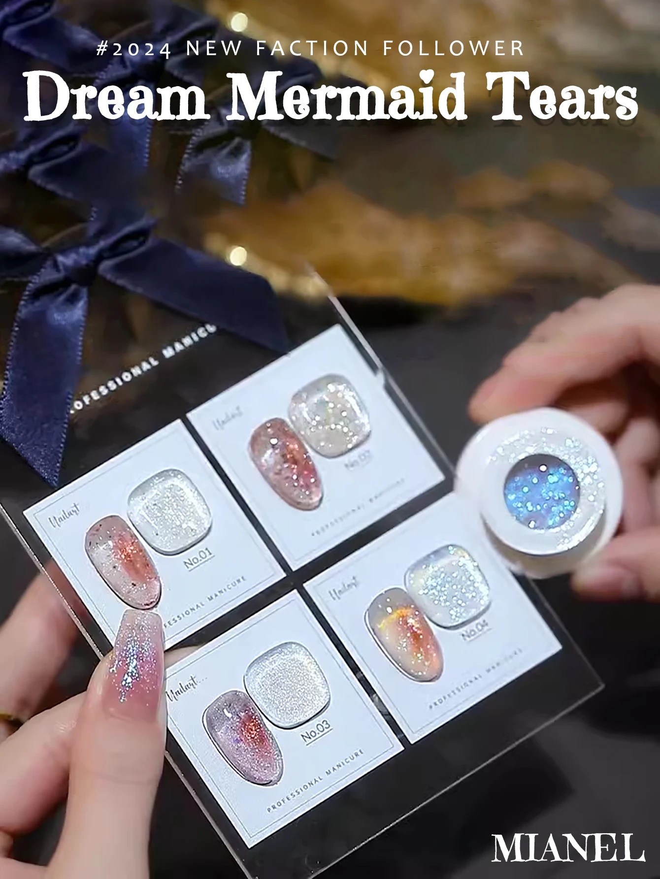 MIANEL12ML All-Match Fine Flash Gel Nagellack, 2025 Neuer Stil High-Density Flash Polarisierter Glitzer Weißer Nagellack Image