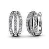 Elegante Ohrringe - Silber und Kristall