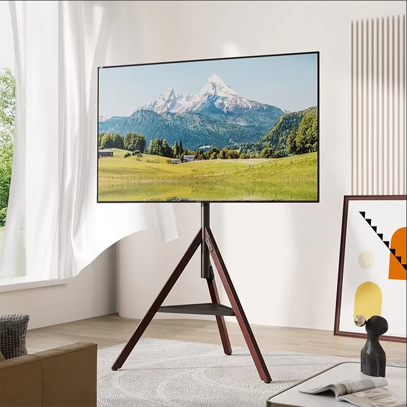 Verstellbares TV-Stativ, 32–75 Zoll LED-LCD-Bildschirmhalterung, 180 ° Rotation, VESA 600*600mm, Ständer für Schlafzimmer, Wohnzimmer
