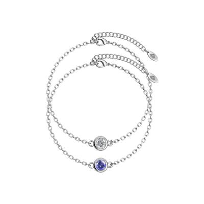 Geburtsstein-Armbänder – Silber, Kristall und Lila Image