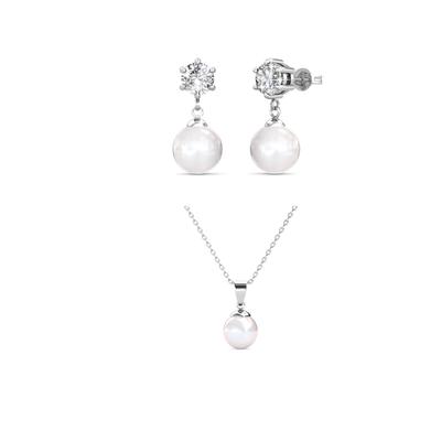 Pauline Vollmond-Perlensets - Silber und Kristall Image