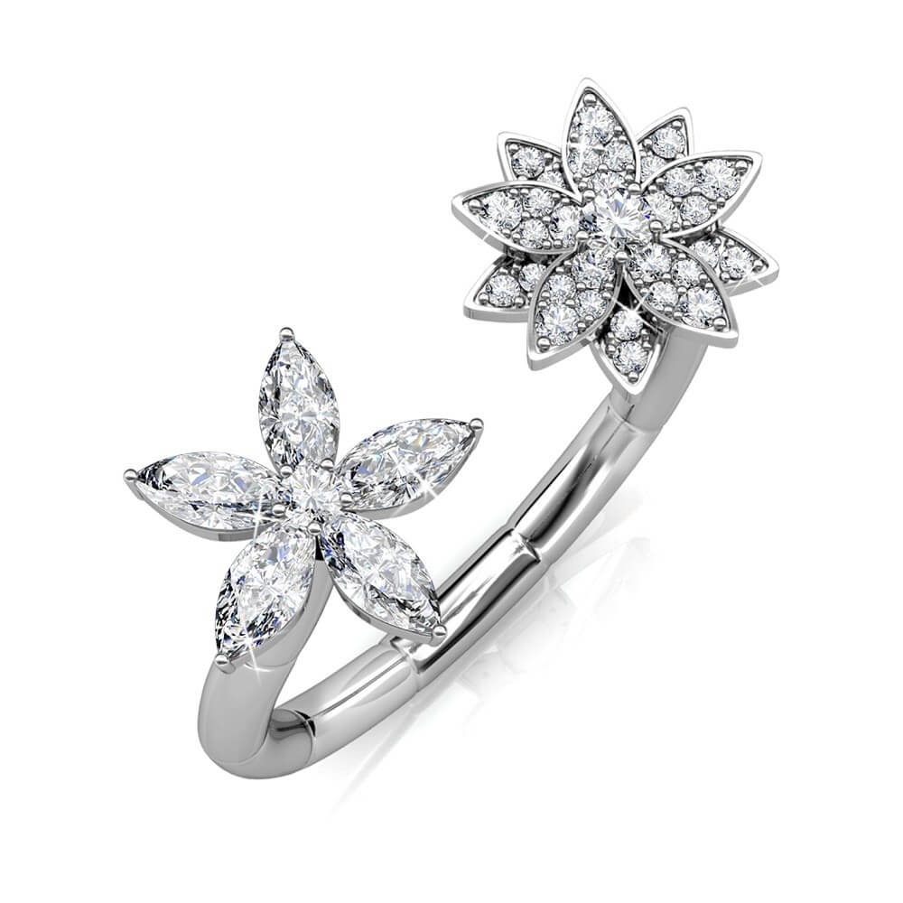 Fraternal Bloom Ring - Silber und Kristall Image