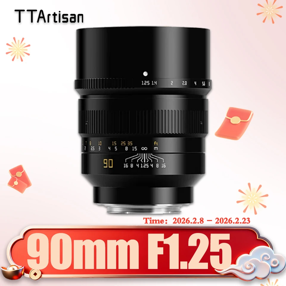 TTArtisan Vollformat 90 mm F1,25 Hauptobjektiv mit großer Blende für Kamera-Porträtfotografie Hassleblad X1D Fujifilm GFX100 Image