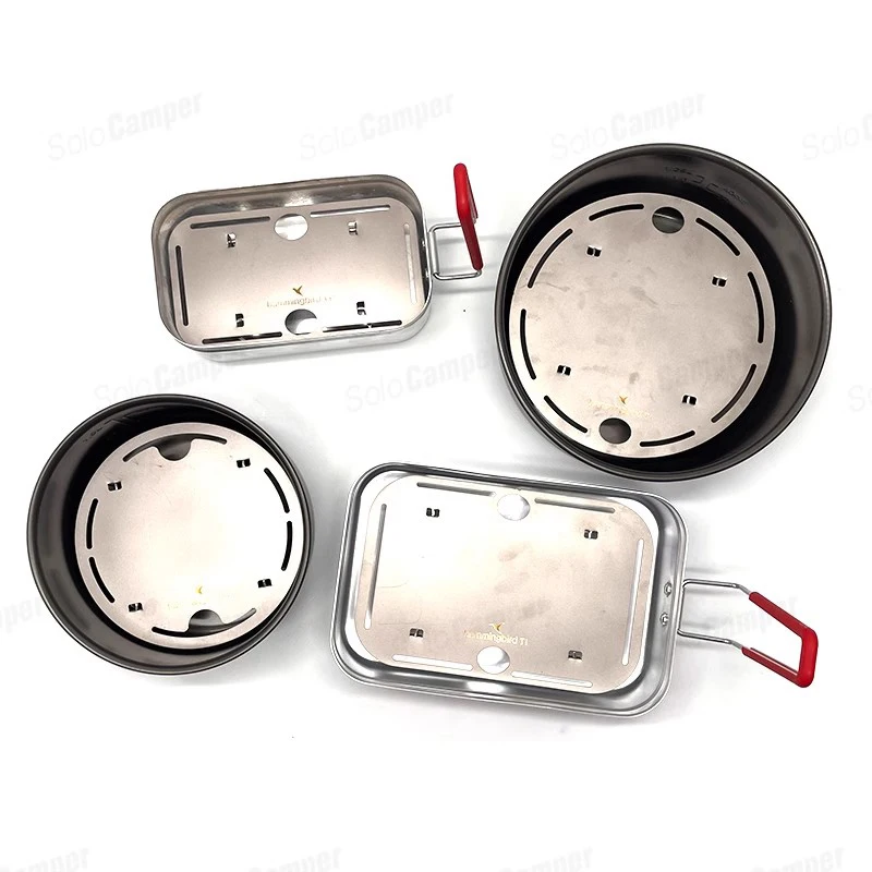 Für Trangia Suppe Topf 25 27 Serie Dampfer Dampfenden Rack Outdoor Kochgeschirr Titan Camping Liefert Reise Kochen Utensilien Image