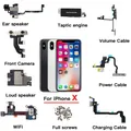 Parti interne per iPhone X Fotocamera frontale Altoparlante auricolare Volume di alimentazione Cavo flessibile di ricarica Altoparlante WiFi con tutte le viti di ricambio