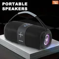 TG668 Altoparlante wireless verticale portatile esterno compatibile, IPX4 impermeabile, alta potenza, altoparlante cubo luminoso a LED Musica impermeabile