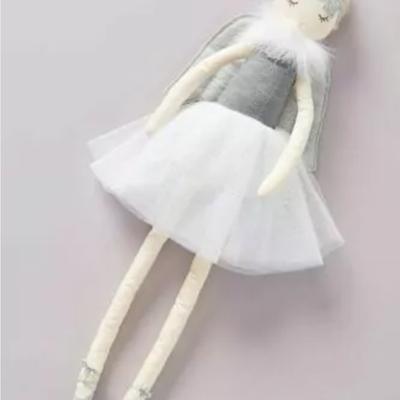 Anthropologie Toys | Anthropologie Ava Prima Ballerina Plush Doll Princess Angel Ballet 23” | Color: Gray/White | Size: 23”