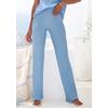 Homewearhose FRENCH CONNECTION, Damen, Gr. 36/38, N-Gr, blau (blau, meliert), Rippstrick, Obermaterial: 50% Viskose (LENZING ECOVERO), 28% Polyester, 22% Polyamid, meliert, unifarben, modisch, bequem lang, Hosen, mit elastischem Bündchen, Loungewear
