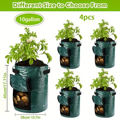 TEMU 4/6-piece 3/7/10-gallon Potato Set For Potatoes, Carrots, Tomatoes, And Other Vegetables